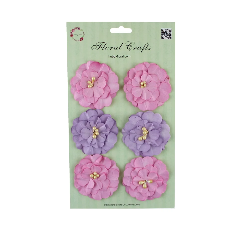 Exquisite Flat Paper Flowers Pink And Purple Crafts Embellishments For Scrapbooking Gift Decor Item No 58125 Buy Factory Mini Flat Paper Flowers Pink And Purple Crafts Embellishments For Wholesale Hot Saling Artificial Flower