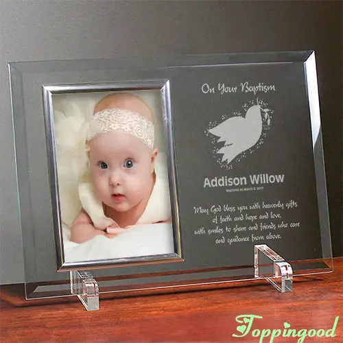 Папа и дочь фоторамка из стекла для подарка на День отца