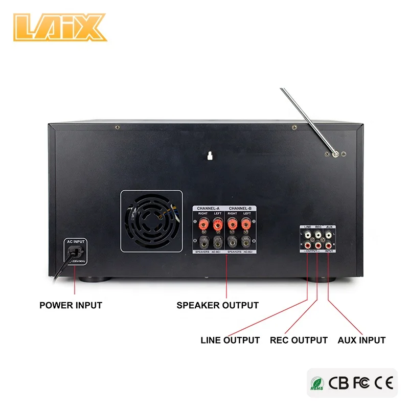 Laix AV-971Gh Sasion Line Audio Transistor Optical Pro Power Class AB Module Circuit EQ Amplifier