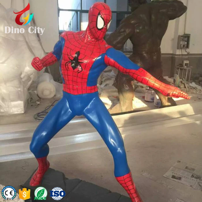 様々なアクションをカスタマイズできる等身大スパイダーマン像モデル