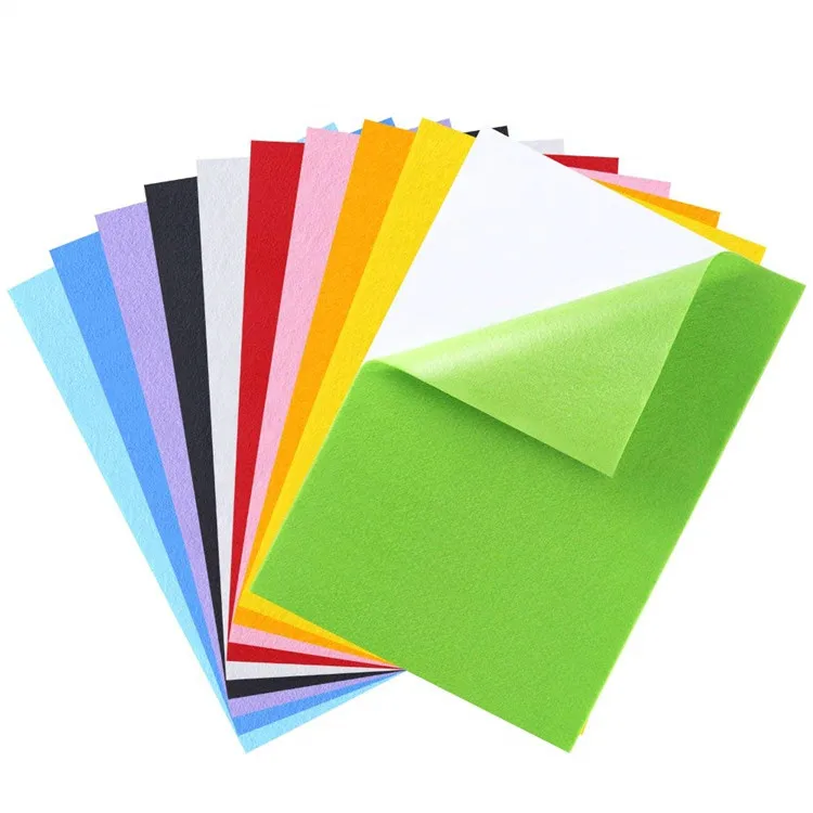Self Adhesive Felt Fabric Sticky Back Sheets for DIY Art Crafts(5-,or 10pcs  )