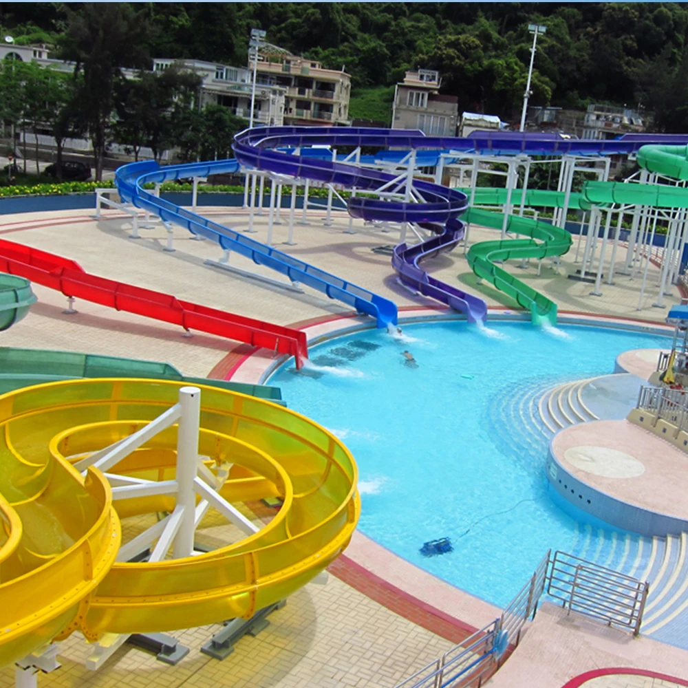 Water Slides Combination Fiberglass for Sale Commercial Water Park