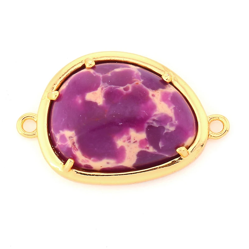Large Ocean Jasper Pendant in Rose Gold Copper