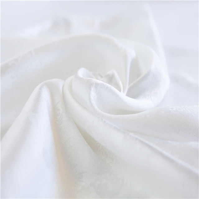 Китайский поставщик шелковой ткани, оптовая продажа, ароматный креп из 33% шелка, белая гладкая шелковая ткань