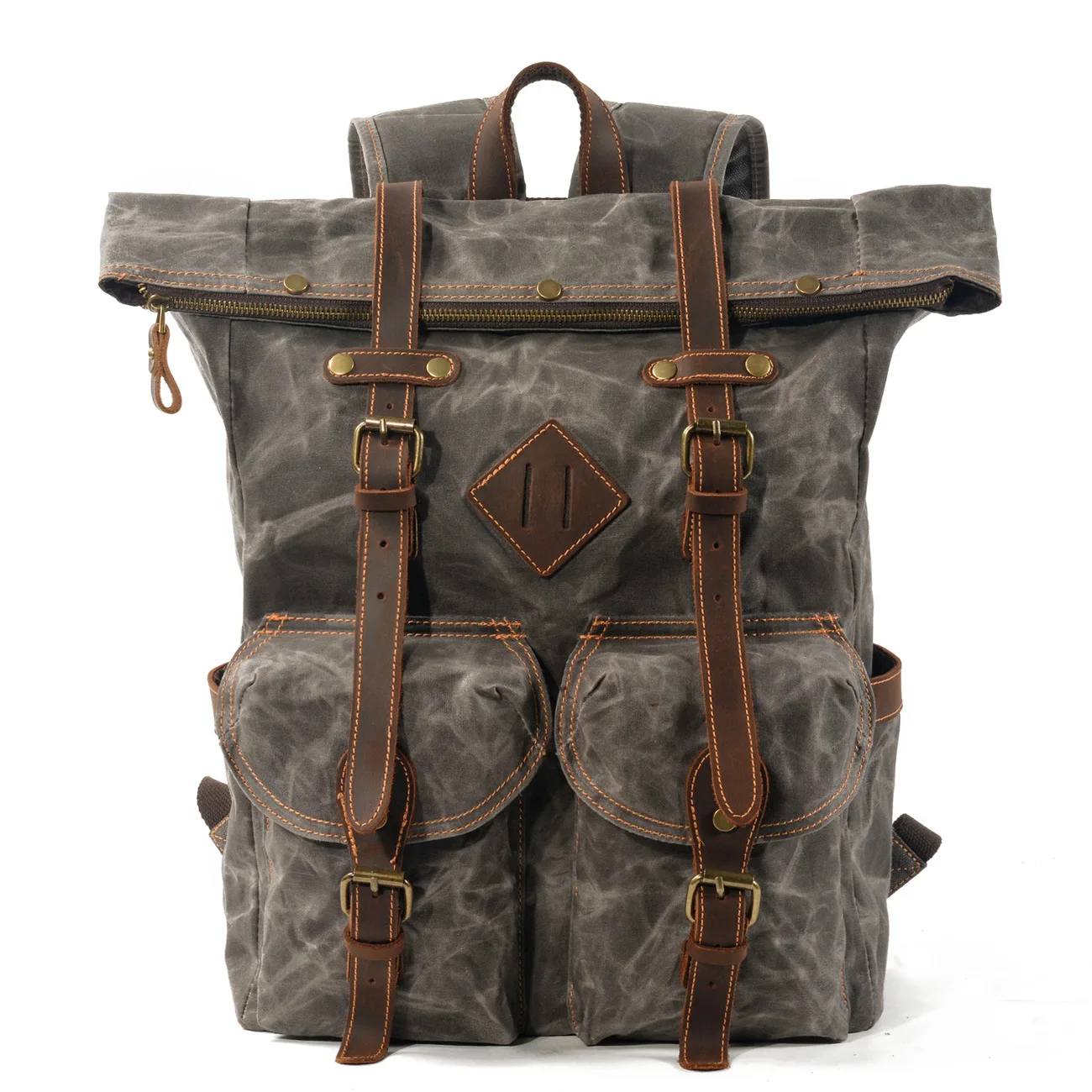 Vintage Backpack Canvas Rucksack Trekking Rop Top bag