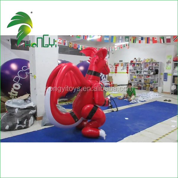 Factory Customized Inflatable Red Dragon Suit Costume for Playing