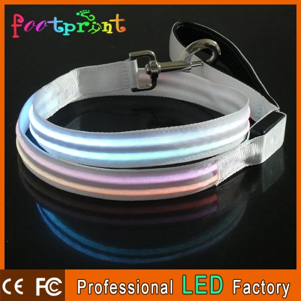 Из светодиодов мигающий аксессуары для собак ремни поводок