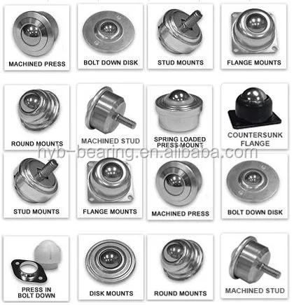 Spring Loaded Ball Transfer Unit,Stud(flange) Mounts Heavy Duty Steel ...