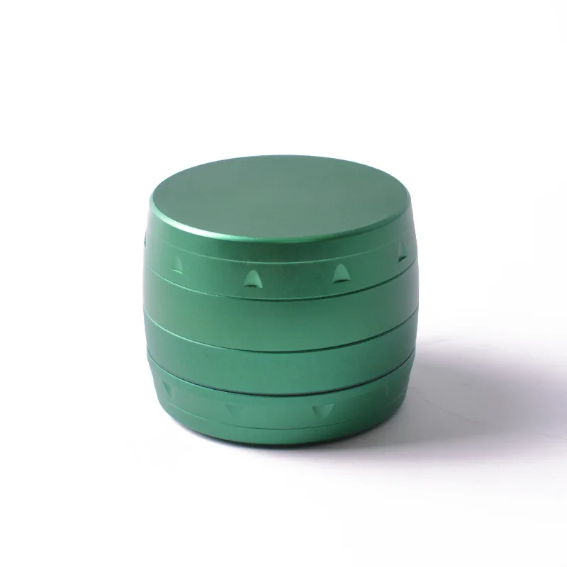 drum spice tobacco herb grinder four piece with pollen catcher