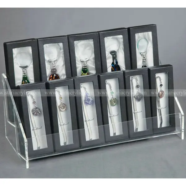 12 Pieces Acrylic Wine Bottle Stopper Display Holder Rack,Acrylic Two