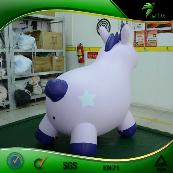 Yellow Color Inflatable PVC Horse Inflatable Lovely Riding Animals XXX Cartoon Model Sexy Video