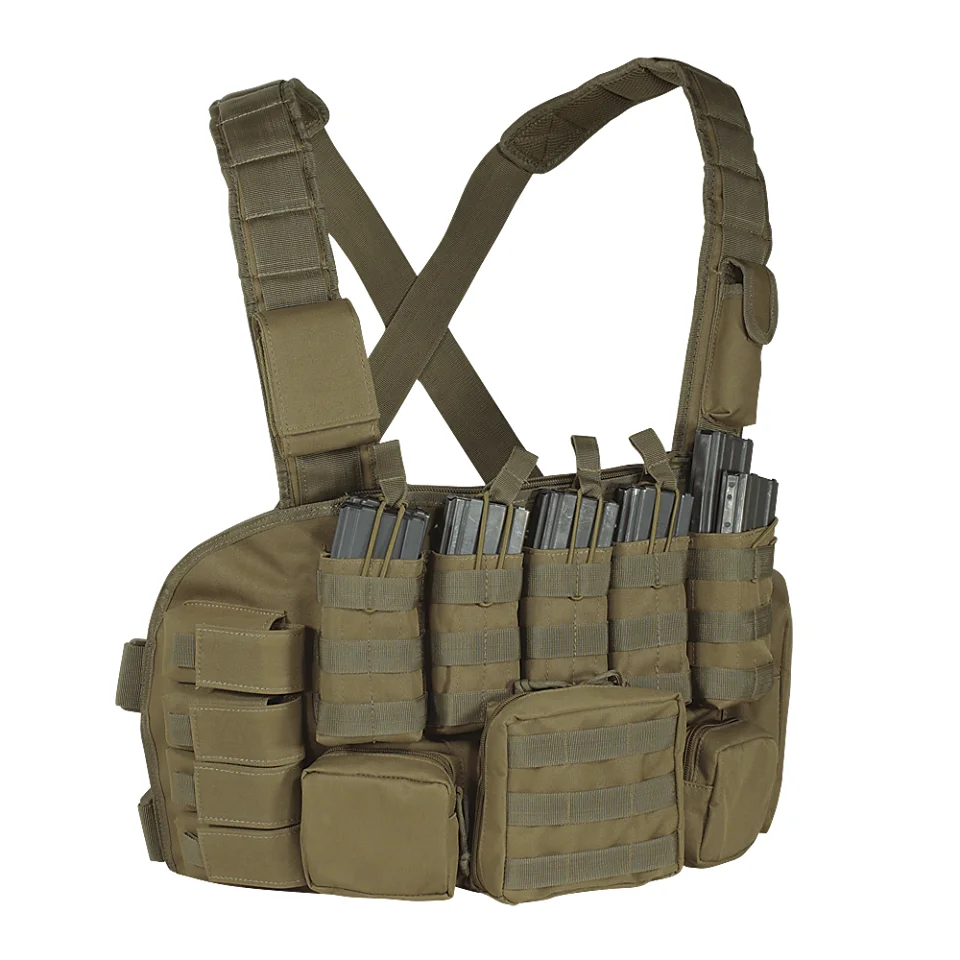 Tactical Adjustable Chest Rig,Coyote Combat Vest,Modular Assault Chest ...
