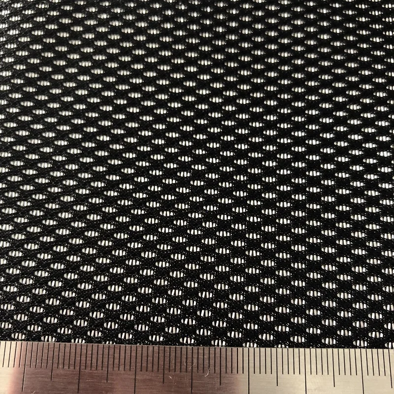 
 Двухцветная нейлоновая Полиэстеровая сетчатая ткань для модного платья  