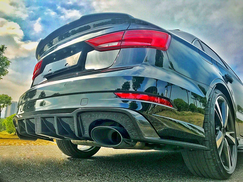 Carbon Fiber Facelift RS3 Rear Diffuser Lip for Audi RS3 8V Sedan 17-18