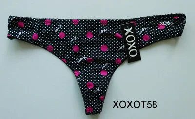 Sexy Ladies' G-string Thong T-back with Nylon High Quality Print for Xoxo Brand