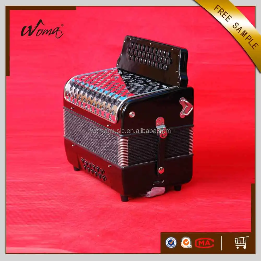High Grade 31K12B Diatonic Celluloid Button Accordion With Cagnoni Reeds