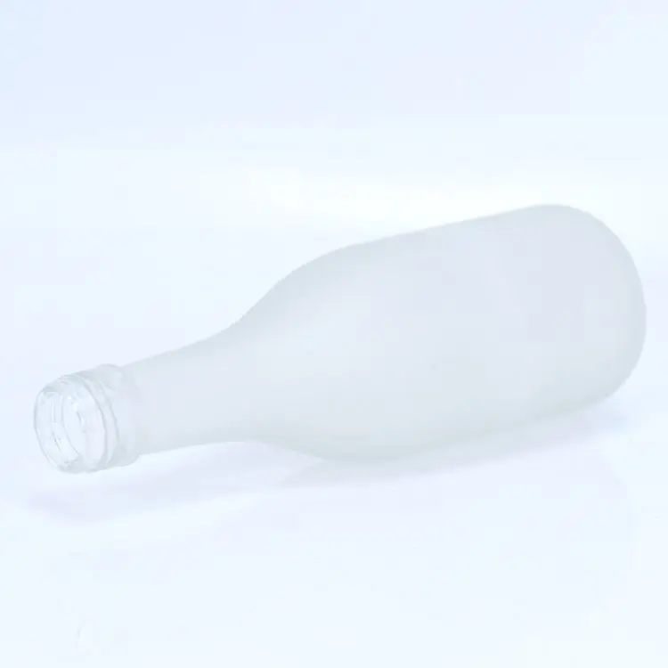 180ml Empty White Frosted Mini Wine Glass Bottle With Screw Lid