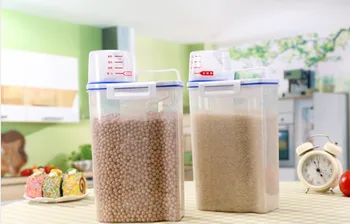 Récipient Rangement Transparent Avec Couvercle Verre - Pour Lessive, Aliments, Organisation - 6