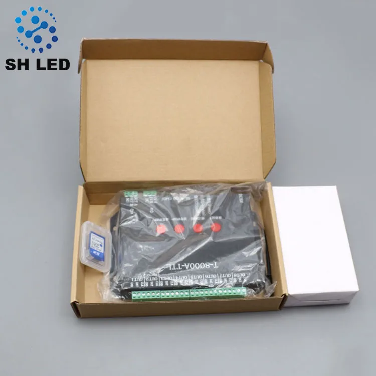 Wholesale Custom Full Color SD Card T-8000A Programmable Led Pixel Dmx 512 Controller Software for Lighting