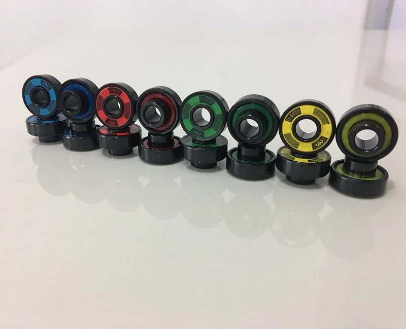 8 Roulements à Billes Skateboard 608RS ABEC11 - Acier Carbone, Double Bouclier Caoutchouc - Pour Skate, Scooter