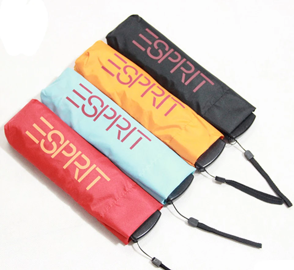 Super Small Mini Flat 5 Fold Cell Phone Manual Open Umbrella with Travel Size