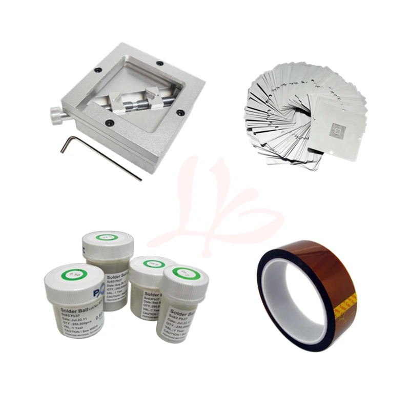 Hot Sale Reballing Machine BGA Rework Station Kit Universal Reballing Stencil + Leaded Solder Ballsl + Planting Tables