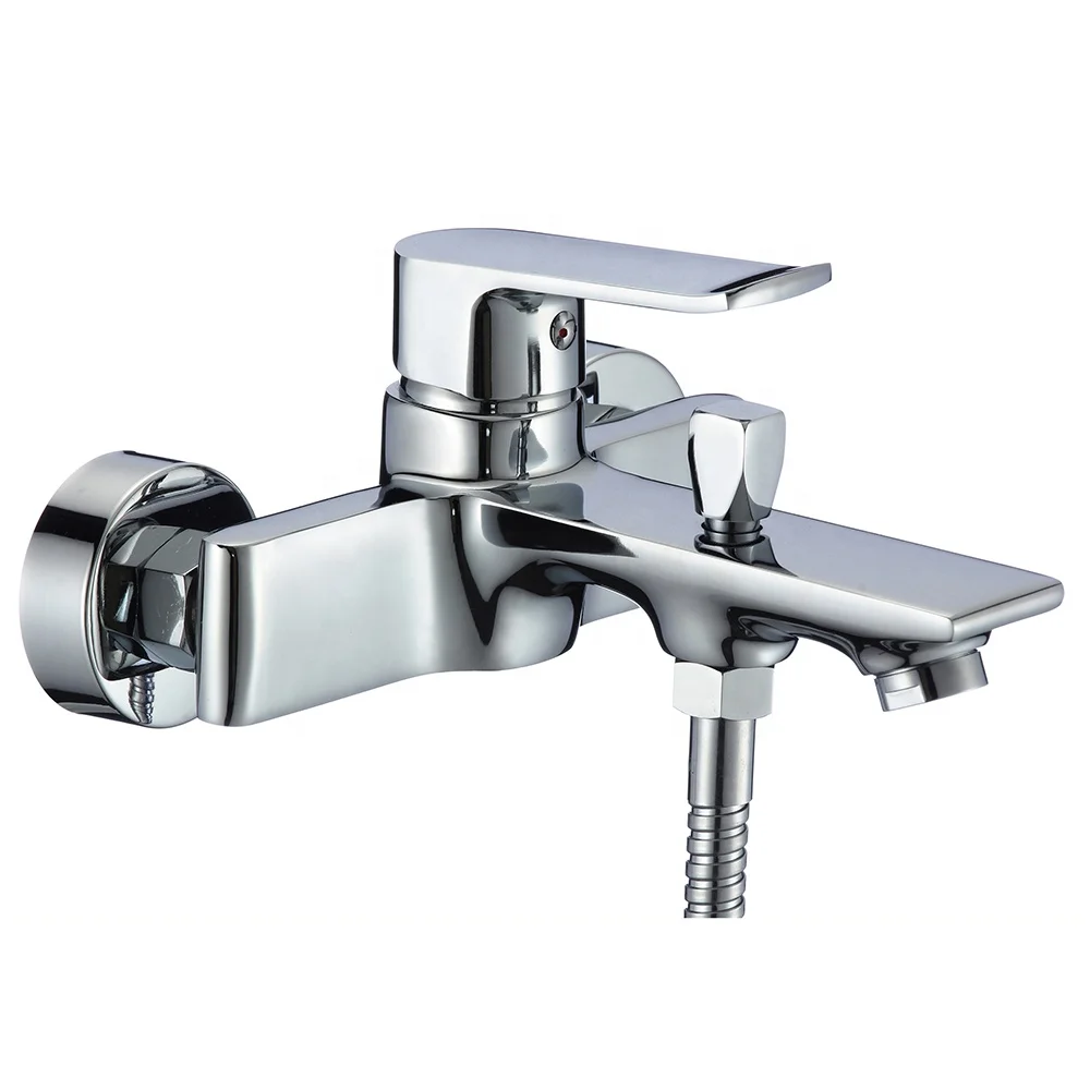 B0078-b Chrome Finish Bath Shower Faucet Single Handle Zinc Wall ...