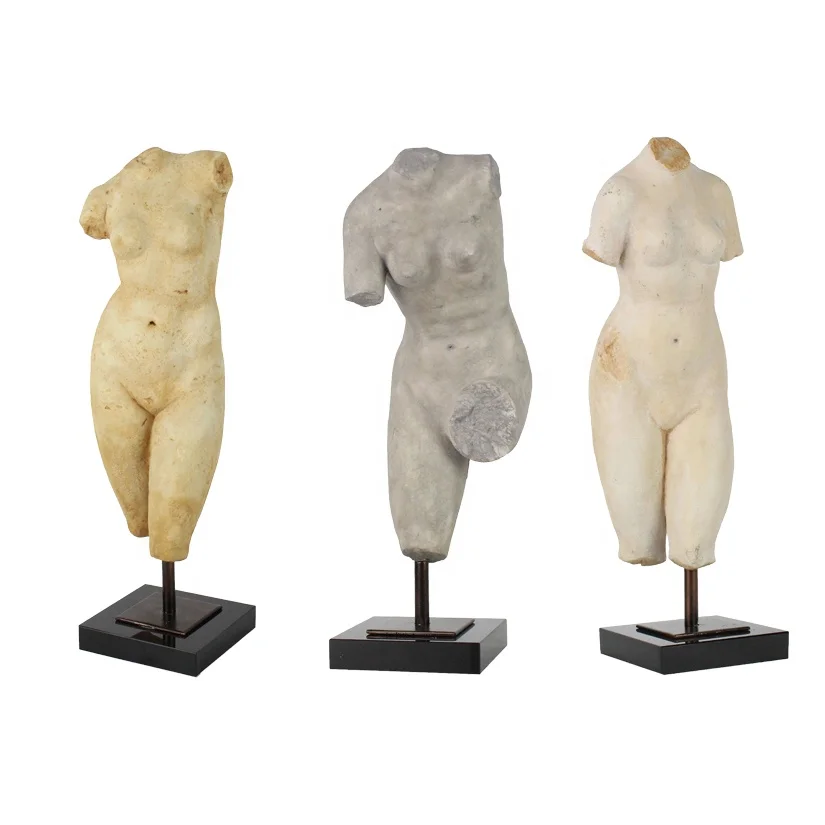 Resina chica desnuda modelo de arte corporal figura base de cristal con estatuilla negra decoración del hogar arte popular imagen artística mostrada brilla