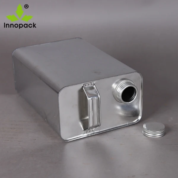Screw Top Empty 5 LITRE Rectangular Metal Can for Engine Oil