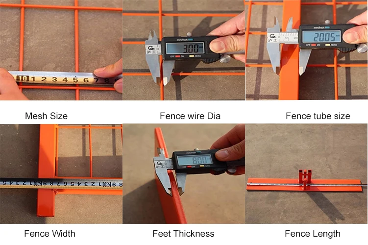 آخر أخبار الشركة 6 أقدام × 10 أقدام كندا القياسية مسحوق المغلفة سياج البناء المؤقت  1