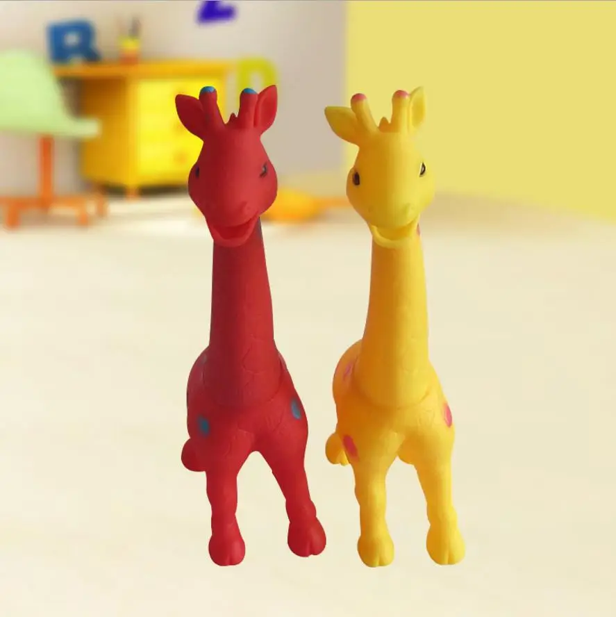 Vinyl Pet Silicone Dog Toy Giraffe 