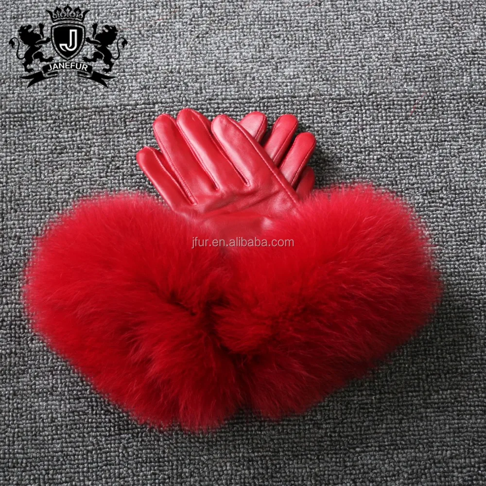 Echte Lederhandschuhe Neuerscheinung Echte Schafsfell-Handschuhe Damen  Modischer Stil Fuchsfell-Handschuhe| Alibaba.com