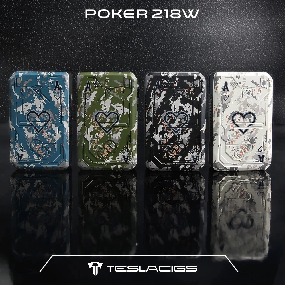 
 2019 Tesla новый мод электронный tesla покер 218w TC бокс мод несколько цветов выбор tesla покер 218w мод для продажи  