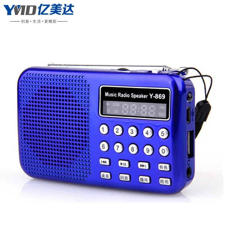 Pocket Mini Fm Radio with Speaker and Usb Port Walkman Mp3 Speaker
