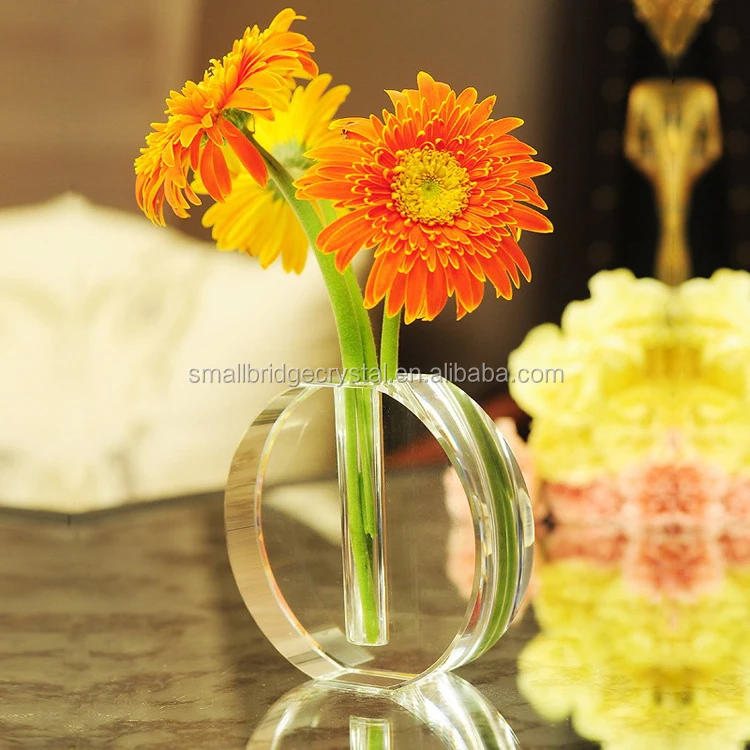 2023 Hot sale Small Decoration Customized Design Cheap Flower Glass Crystal Vase