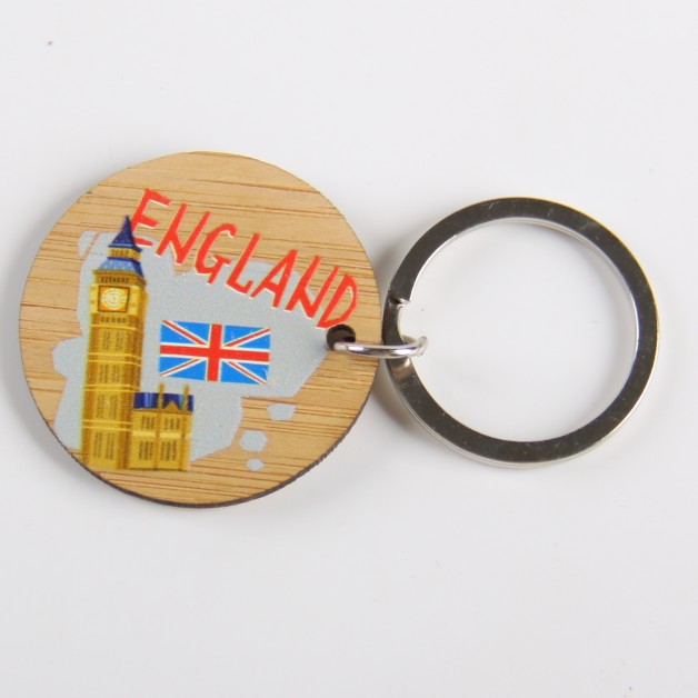 Лазерный деревянный брелок для ключей из бамбука