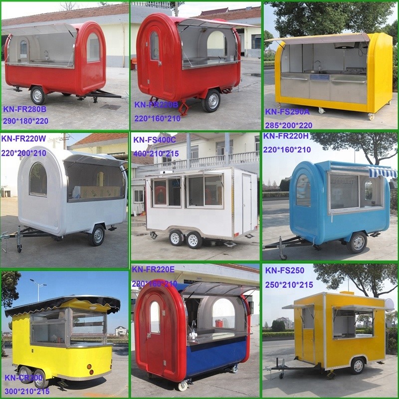 Stainless Steel Factory Prices Small Food Truck Trailers Electric