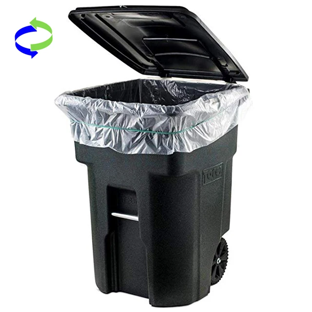 61 in. x 68 in. 95 Gal. to 96 Gal. 1.5 mil Clear Garbage Bag Liners  (25-Count)