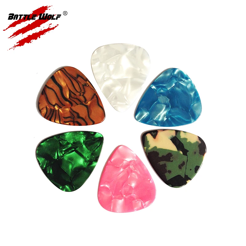 Colorful Celluloid Different Thickness Blank Guitar Picks Support Custom