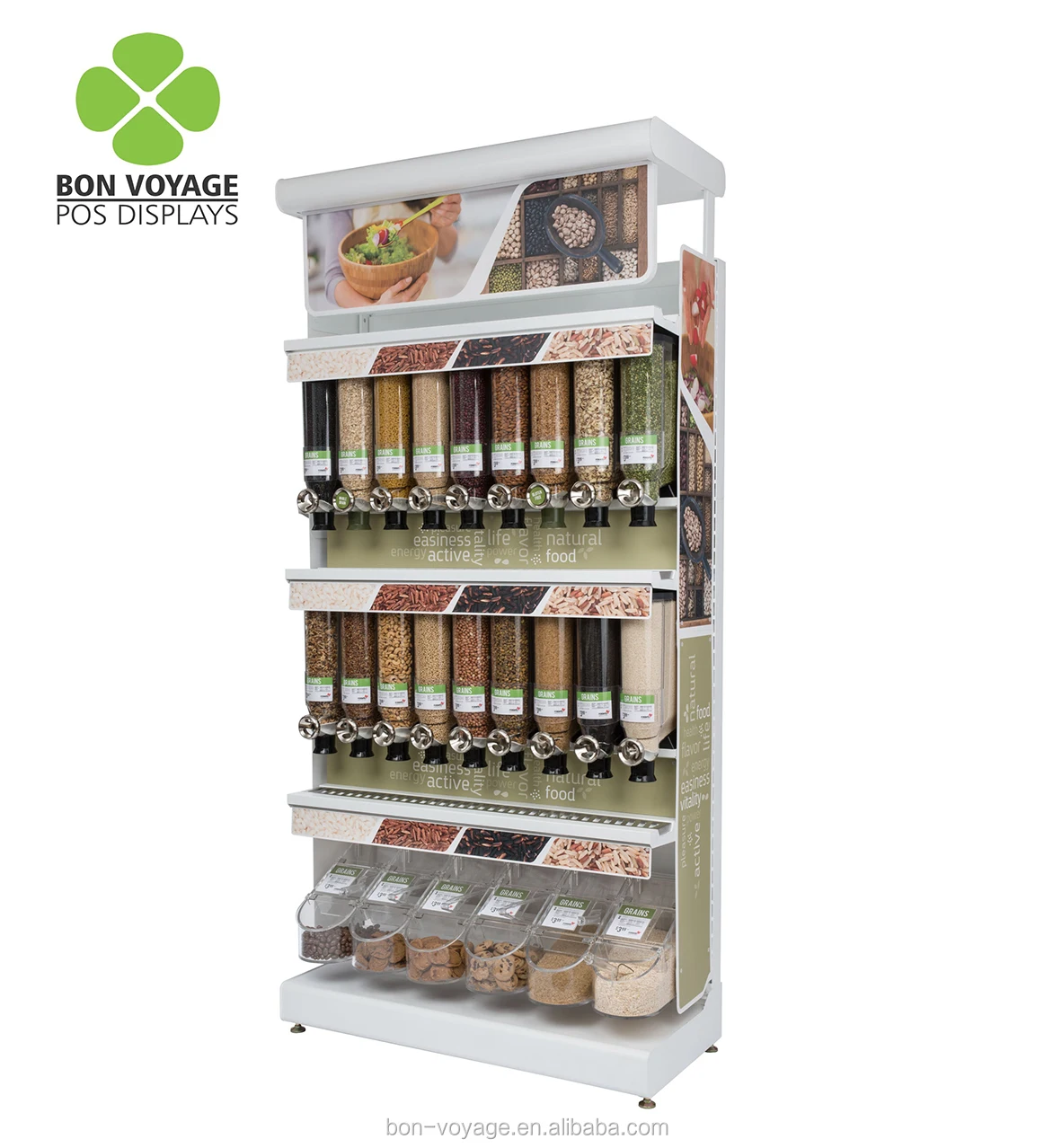 Oatmeal Packet Display Riser Custom Retail Store Potato Chips Snacks Drink Metal Display Rack ...