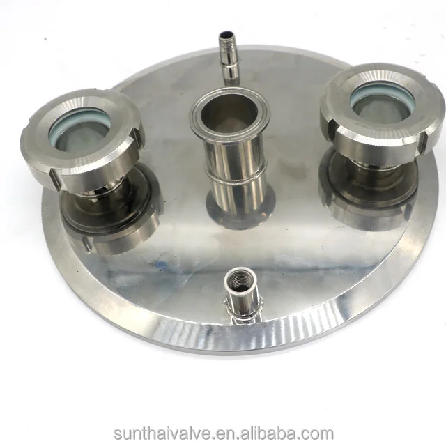 Тройной зажимный колпачок 10 дюймов x (1) 1 5 дюйма (2)1/4 FNPT (2) смотровое стекло типа