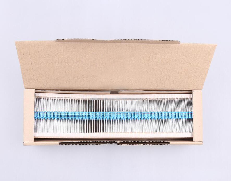 
SYHY 1/4 Вт 1R-1M ohm 1% металлический пленочный резистор 0,25 Вт RJ 1 коробка = 5000 шт. 