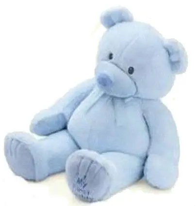 small blue stuffed bear