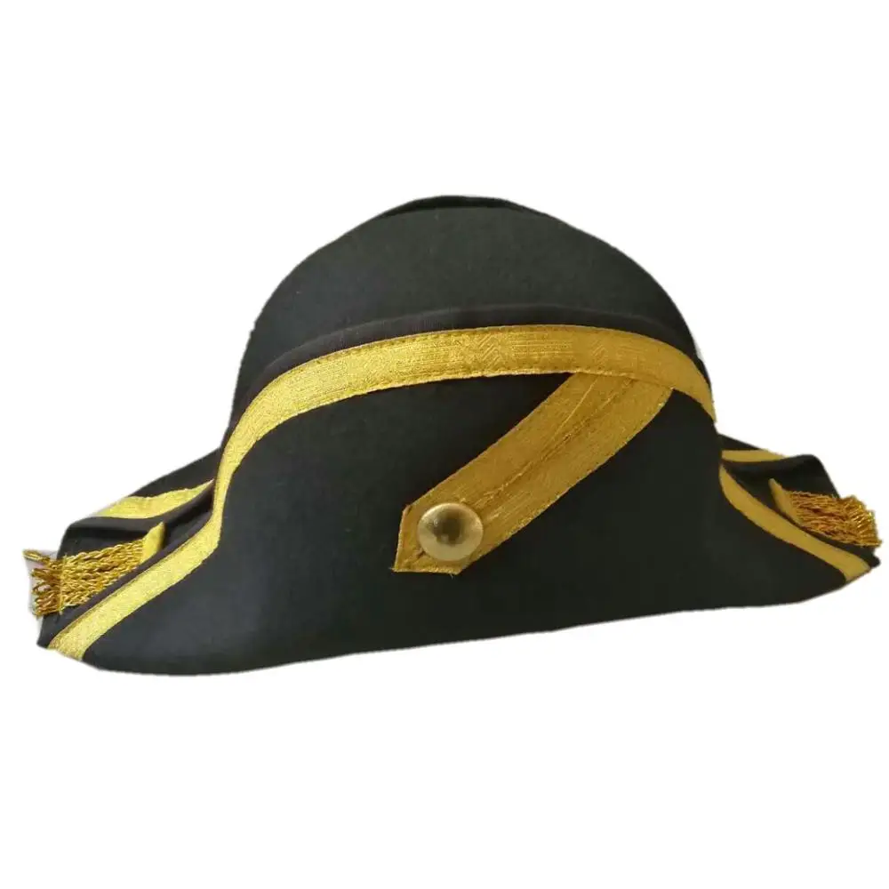 100 オーストラリアウールフェルトブラックナポレオンバイコーンハット Buy 英国 Frence パーティー帽子 双角の帽子帽子 黒ナポレオン 双角の帽子販売のための Product On Alibaba Com