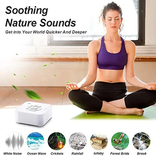 OEM with Soothing Night Light 9 Relaxing Nature Sounds Volume Control Portable Relax White Noise Sleeping Machine