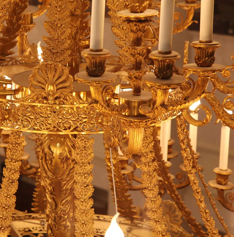 Итальянский элегантный золотой Латунный подвесной светильник античная королевская Классическая качественная люстра роскошное домашнее освещение