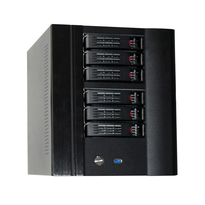 In Stock 6-Bay NAS Server Rack Case with Cooling Fan & USB3.0