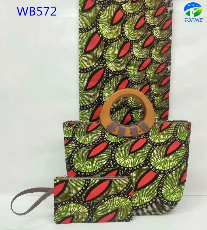 Оптовая продажа, новинка, голландский воск, 6 ярдов, подходящие сумки из Африканской вощеной ткани с принтом для женской вечеринки