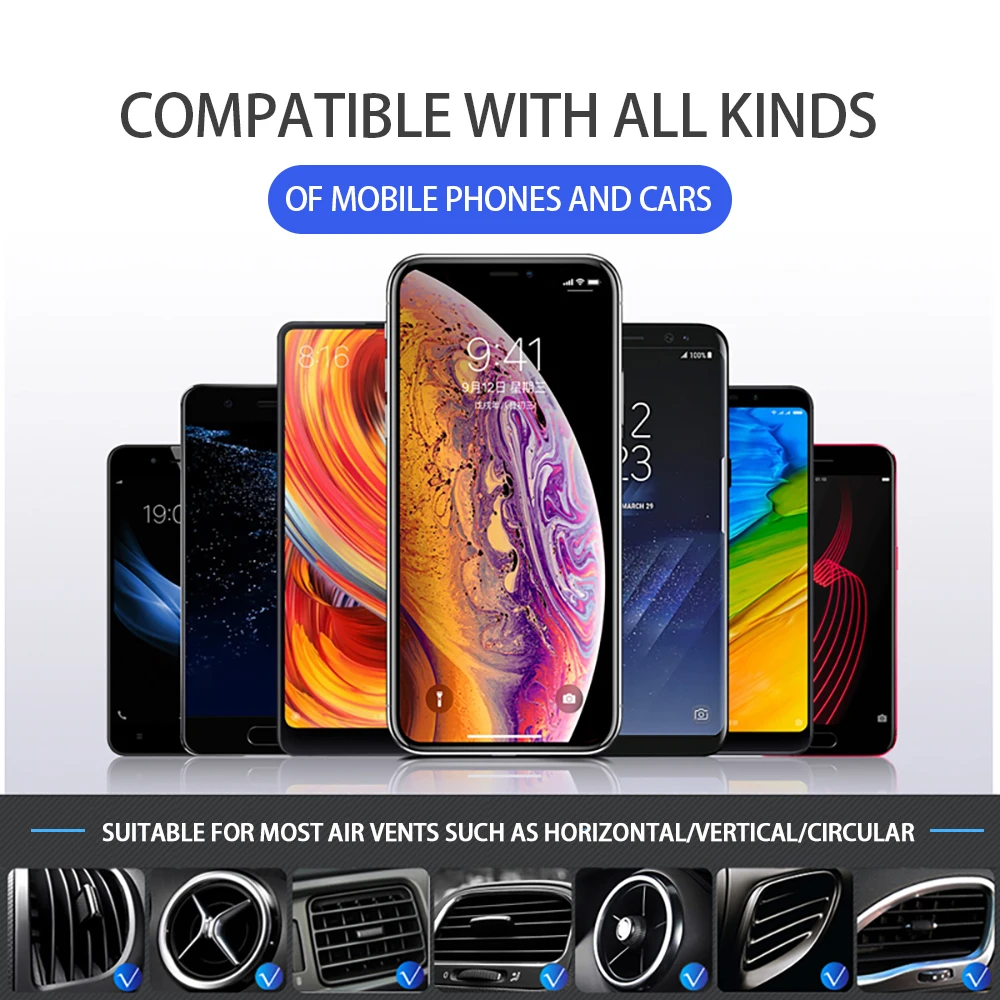 Держатель мобильного телефона DIVI для автомобиля Гравитационный Автомобильный держатель с автоматическим зажимом на вентиляционное отверстие универсальный автомобильный