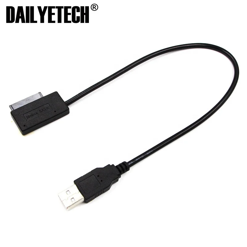 Кабель-Переходник USB 2 0 на Mini Sata II 7 + 6 13Pin для ноутбука CD/DVD ROM привода Slim